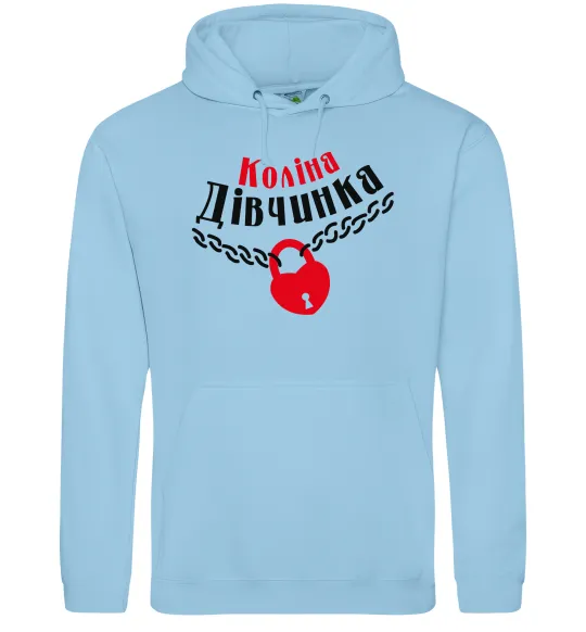 Женская толстовка (худи) Коліна дівчинка Голубой фото