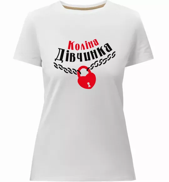 Женская премиум футболка Коліна дівчинка Белый фото