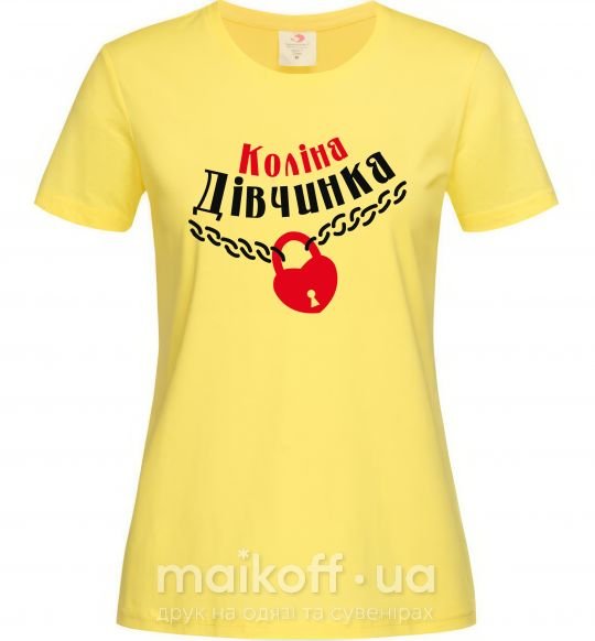 Жіноча футболка Коліна дівчинка Лимонний фото