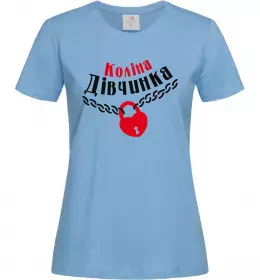 Жіноча футболка Коліна дівчинка Блакитний фото