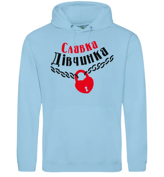 Женская толстовка (худи) Славка дівчинка Голубой фото