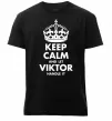 Мужская премиум футболка Keep calm and let Viktor handle it Черный фото