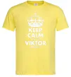 Мужская футболка Keep calm and let Viktor handle it Лимонный Мужская футболка Keep calm and let Viktor handle it Лимонный фото