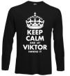 Реглан Keep calm and let Viktor handle it Чорний фото