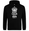 Мужская толстовка (худи) Keep calm and let Den handle it Черный фото