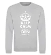 Свитшот Keep calm and let Den handle it Серый меланж фото