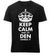 Чоловіча преміум футболка Keep calm and let Den handle it Чорний фото
