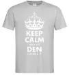 Мужская футболка Keep calm and let Den handle it Серый фото