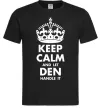 Мужская футболка Keep calm and let Den handle it Черный фото