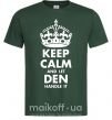 Чоловіча футболка Keep calm and let Den handle it Темно-зелений фото