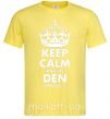 Чоловіча футболка Keep calm and let Den handle it Лимонний фото
