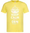 Мужская футболка Keep calm and let Den handle it Лимонный фото
