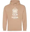 Жіноча толстовка (худі) Keep calm and let Diana handle it Пісочний фото