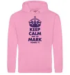 Мужская толстовка (худи) Keep calm and let Mark handle it Розовый фото