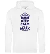 Чоловіча толстовка (худі) Keep calm and let Mark handle it Білий фото