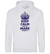 Чоловіча толстовка (худі) Keep calm and let Mark handle it Сірий меланж фото