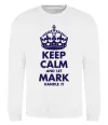 Свитшот Keep calm and let Mark handle it Белый фото