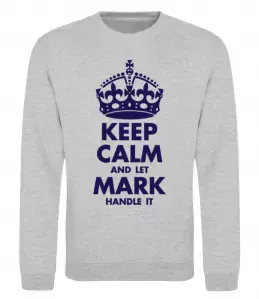 Свитшот Keep calm and drive Honda Серый меланж фото