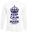 Лонгслив Keep calm and let Mark handle it Белый фото