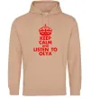 Женская толстовка (худи) Keep calm and listen to Olya Песочный Женская толстовка (худи) Keep calm and listen to Olya Песочный фото