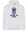 Мужская толстовка (худи) Keep calm and listen to Stas Серый меланж фото