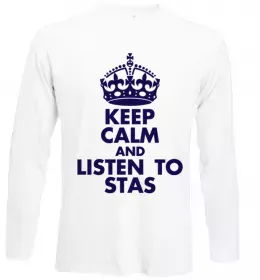 Лонгслив Keep calm and love Ukraine Белый фото