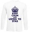 Реглан Keep calm and listen to Stas Білий фото