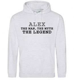Мужская толстовка (худи) Alex the man the myth the legend Мужская толстовка (худи) Alex the man the myth the legend