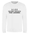 Свитшот Alex the man the myth the legend Белый фото