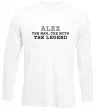 Лонгслив Alex the man the myth the legend Белый фото