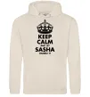 Мужская толстовка (худи) Keep calm and let Sasha handle it Таш фото