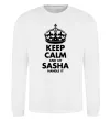 Світшот Keep calm and let Sasha handle it Білий Світшот Keep calm and let Sasha handle it Білий фото