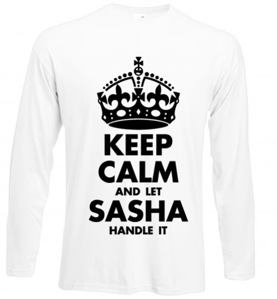 Реглан Keep calm and let Sasha handle it Білий фото