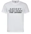 Чоловіча футболка Andrey the man the myth the legend Білий Чоловіча футболка Andrey the man the myth the legend Білий фото