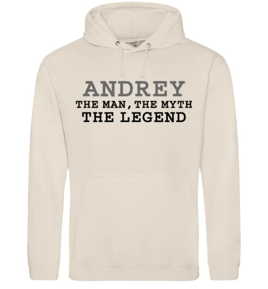 Мужская толстовка (худи) Andrey the man the myth the legend Таш фото