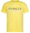 Мужская футболка Vitaliy the man the myth the legend Лимонный фото