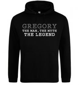 Мужская толстовка (худи) Gregory the man the myth the legend