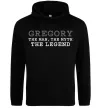 Мужская толстовка (худи) Gregory the man the myth the legend Черный фото