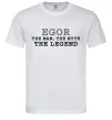 Мужская футболка Egor the man the myth the legend Белый фото