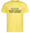 Мужская футболка Egor the man the myth the legend Лимонный фото
