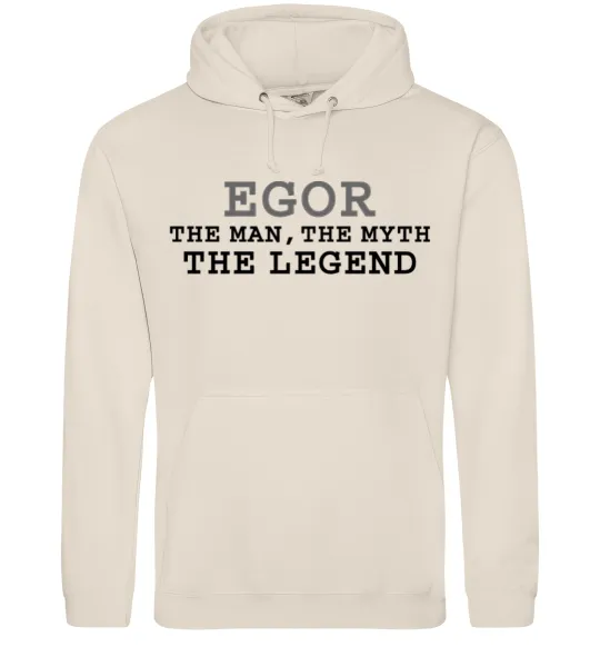 Мужская толстовка (худи) Egor the man the myth the legend Таш фото