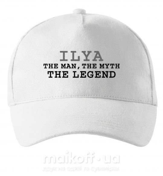 Кепка Ilya the man the myth the legend Білий фото