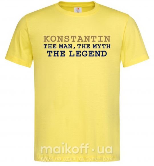 Мужская футболка Konstantin the man the myth the legend Лимонный фото
