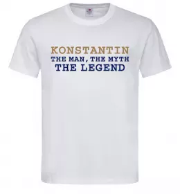 Мужская футболка Konstantin the man the myth the legend Белый фото