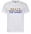 Мужская футболка Maxim the man the myth the legend Белый Мужская футболка Maxim the man the myth the legend Белый фото
