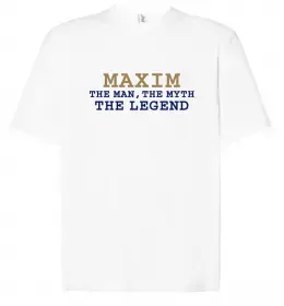 Футболка Оверсайз Максим сказав народ зробив Белый фото