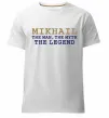 Чоловіча преміум футболка Mikhail the man the myth the legend Білий фото