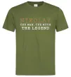 Мужская футболка Nikolay the man the myth the legend Оливковый фото