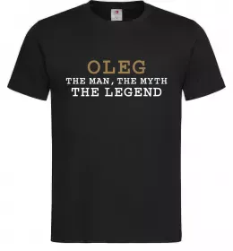 Мужская футболка Oleg the man the myth the legend Черный фото