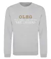 Світшот Oleg the man the myth the legend Сірий меланж Світшот Oleg the man the myth the legend Сірий меланж фото